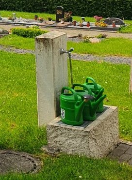 Wasserstelle auf dem Friedhof Eisborn